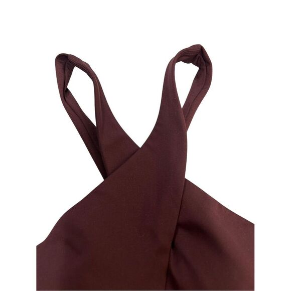 Nike Women's Medium Support Sports Bra M Burgandy Crossback Yoga/Cardio - Picture 6 of 10